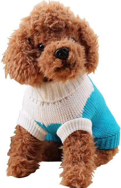 Pet Dog Sweaters Classic Knitwear Turtleneck Winter Warm Puppy Clothing Cute Strawberry and Heart Doggie Sweater