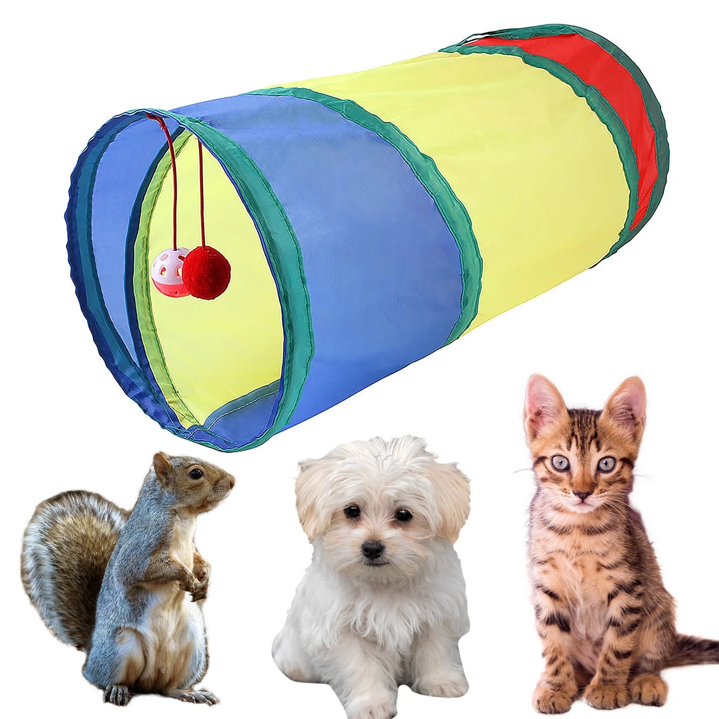 Cat Tunnel,Interactive Cat Toy,2-Ways Cat Tunnels for Indoor Cats