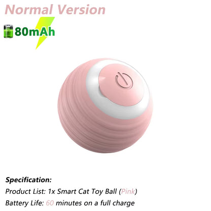 Smart Cat Toy Automatic Rolling Ball Cat Interactive Ball Usb Rechargeable Electric Moved Rotating Cat Toys Pet Accessories