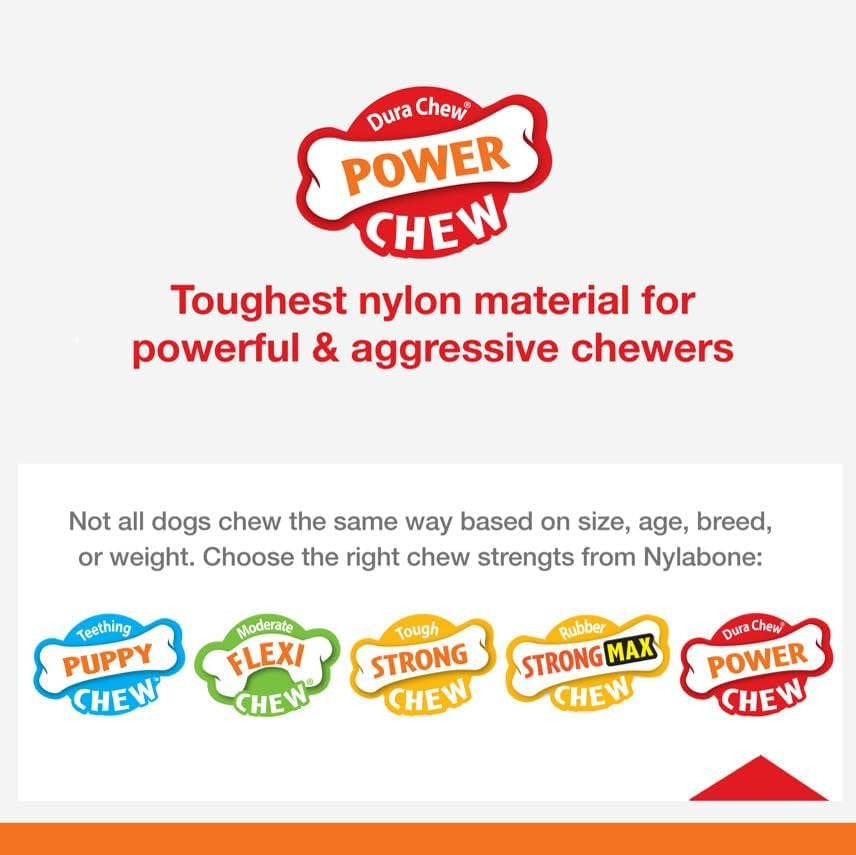 Classic Twin Pack Power Chew Flavored Durable Dog Chew Toy